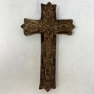 Decorative Carved Wooden Cross